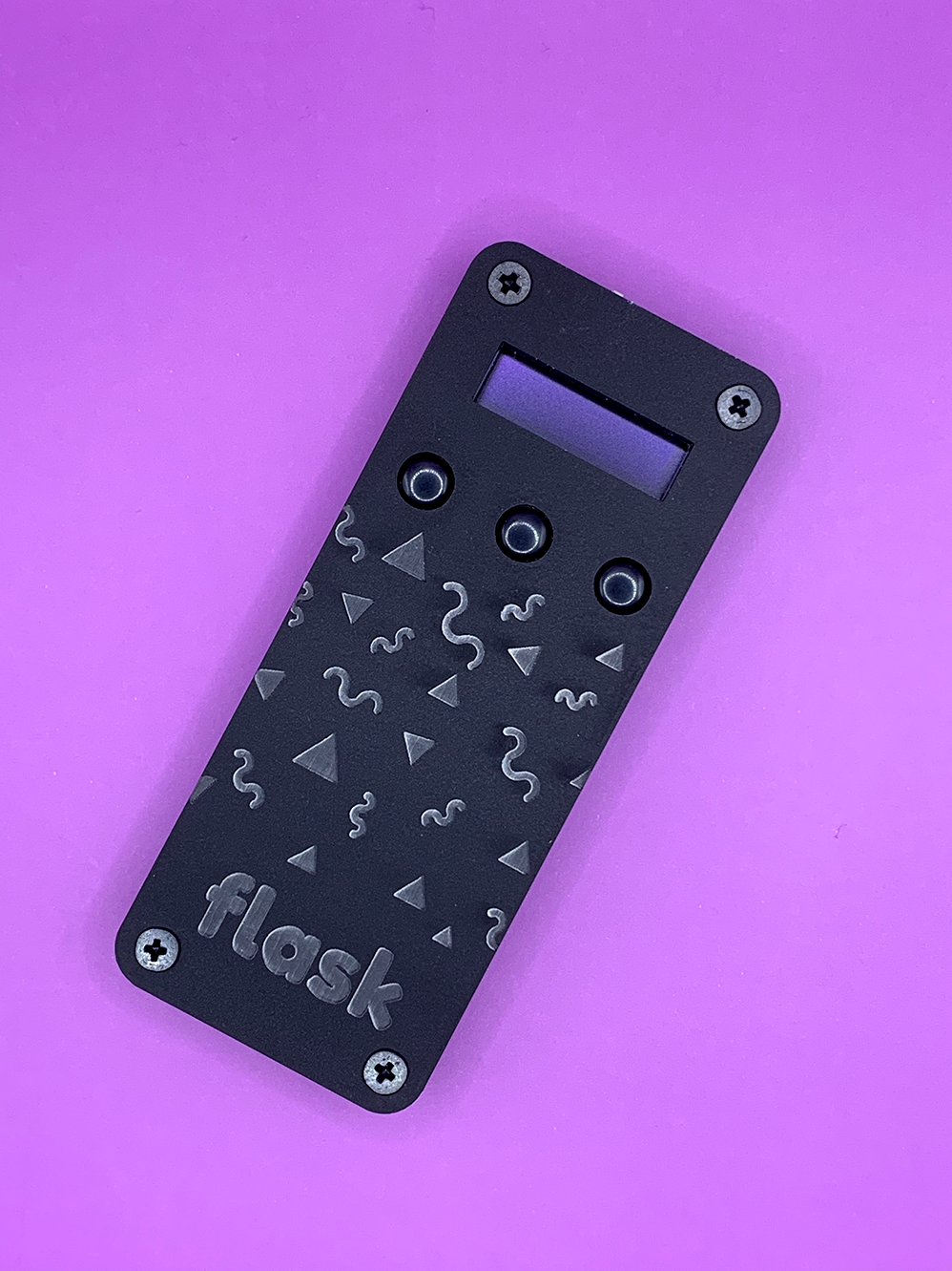 All Black 90s Design Flask