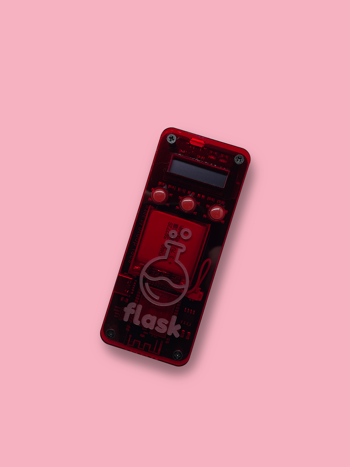 Transparent Red Flask