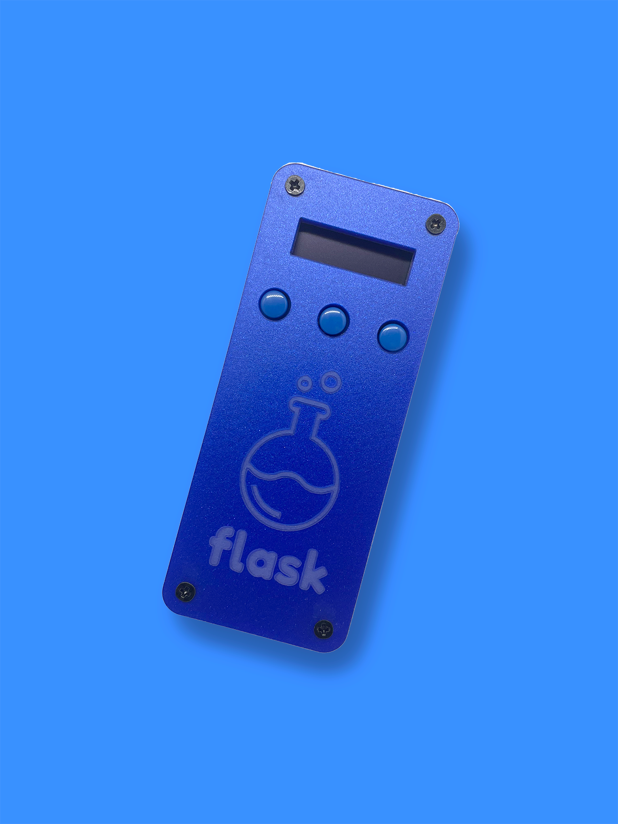 Metallic Blue Flask