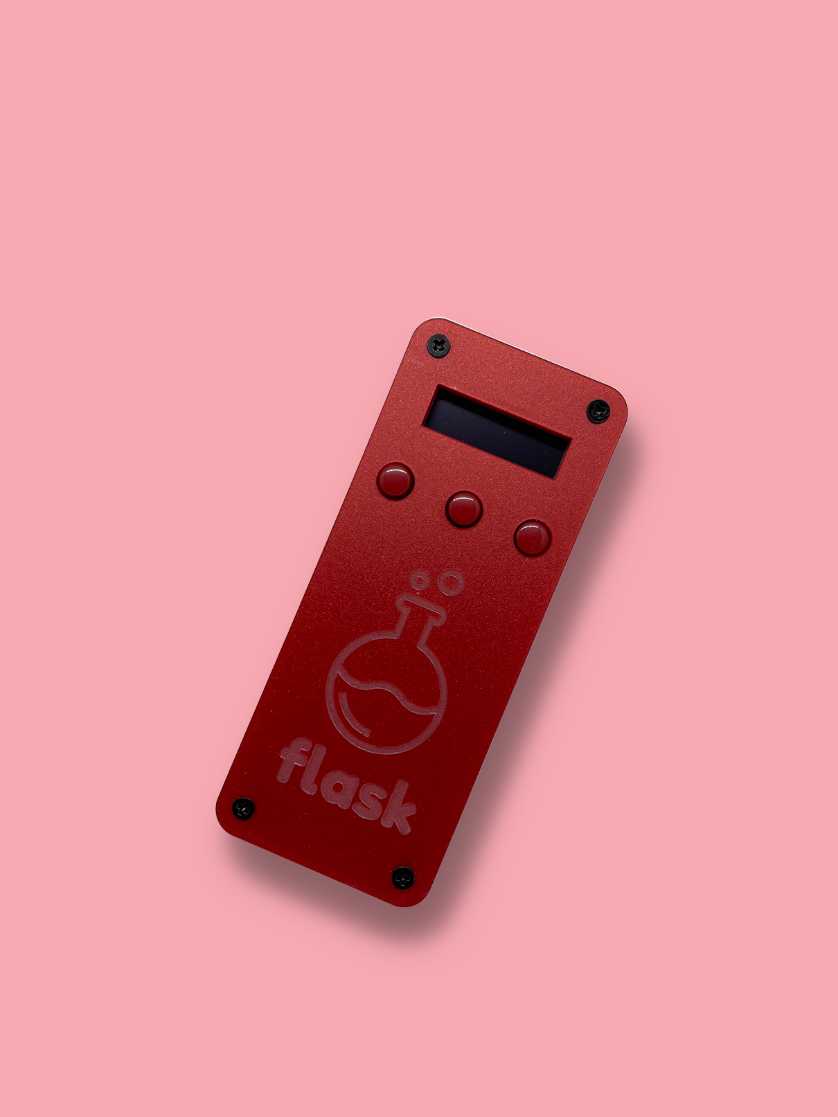 Metallic Red Flask