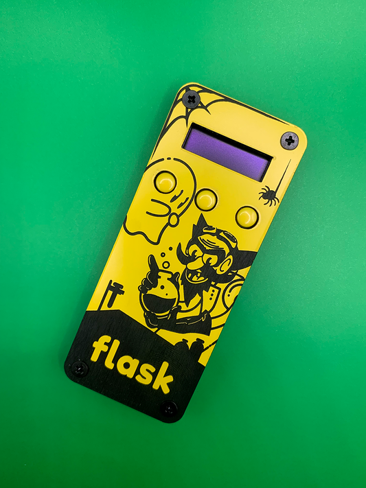 Yellow Artwork Flask